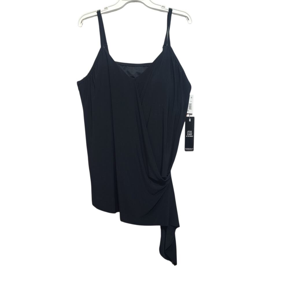 Magicsuit Alex Underwire Tankini Top Black Plus Size 22W NWT